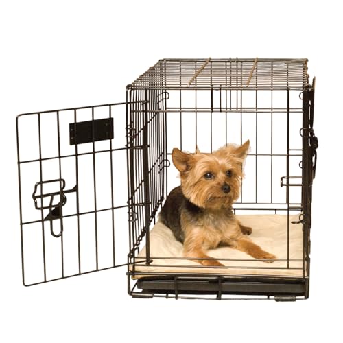 K&H Pet Products Self-Warming Crate Pad, Warming Dog Crate Bed, Machine Washable Dog Crate Mat, Tan X-Small 14 X 22 Inches - color: Tan, size: Extra-Small (14 in x 22 in)