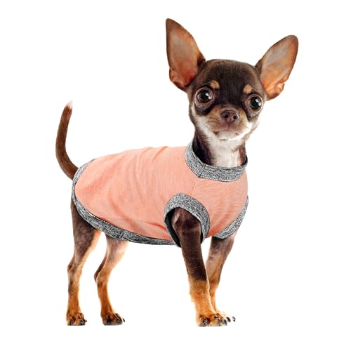 Chic Ion Polyester Dog Vest: Adorable Fashion Apparel for Small, Medium, and Large Breeds - Moisture-Wicking, Soft, Anti-Static, Durable, Easy-to-Clean Shirt - Orange XS - color: Orange, size: XS-(2~4.5lb) | Chest(~13.7")