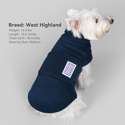 cyeollo XXL Dog Sweater, Fleece Doggy Sweaters Stretchy Turtleneck Doggie Sweatshirt Soft Warm Winter Coat Fall Autumn Pet Clothes for Large Dogs Girl, Navy 2XL - color: Navy, size: XX-Large