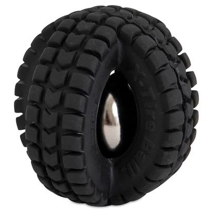 Pet Qwerks X-Tire Ball Dog Toys - Jingle Interactive Chew Toy - Medium - size: Medium, style: Jingle