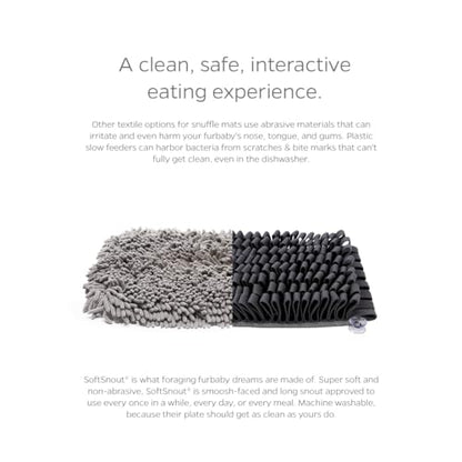 Pet Parents Forager Slow Feeder CAT and Dog Snuffle MAT and Feeding MAT, Forest Grey, Large
