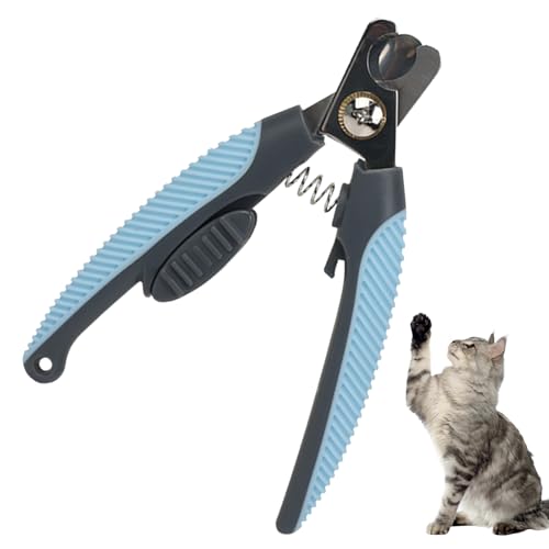 Blue Dog Nail Clipper with Safety Guard Plier Style Dog Claw Clippers Heavy-Duty Dog Toenail Clippers Professional Pet Nail Trimmers for Small Medium Large Dogs and Cats with Thick Nails - color: Blue Nail Clipper with Safety Guard, size: 6.22in/15.8cm