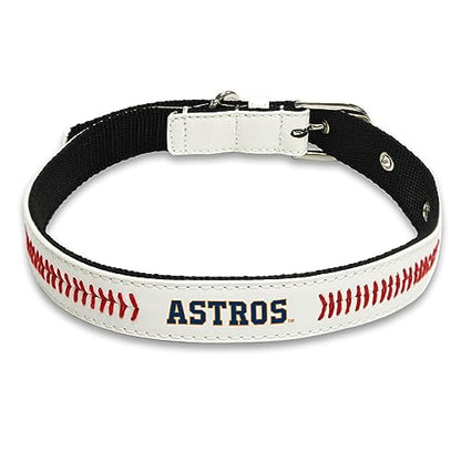 MLB Dog Collar Houston Astros New Signature PRO PVC-Leather Premium Pet Collars Extra Tough & Durable! Super Stylish! Size: Medium Adjustable 16-20" Length x 1" Width - color: Houston Astros, size: Medium