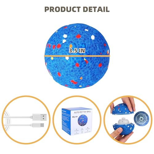 Smart Interactive Dog Toy Ball,Moving Bouncing Dog Ball, E-TPU Material, IPX4 Waterproof, Active Rolling Balls for Small Medium and Large Dogs - color: Interactive Dog Ball