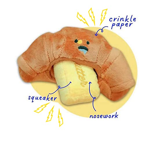 Bemodst Dog Toys for Small Dogs Bread Toys Squeaky Plush Dog Toys Hide and Seek Chew Fetch Dog Birthday for Small and Medium Dogs Puppies - Bread 1Pcs