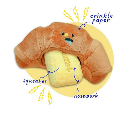 Bemodst Dog Toys for Small Dogs Bread Toys Squeaky Plush Dog Toys Hide and Seek Chew Fetch Dog Birthday for Small and Medium Dogs Puppies - Bread 1Pcs