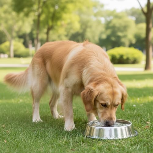 Stainless Steel Dog Bowl Pack of 2, Food & Water Bowl for Dogs, Durable Dog Feeding Bowl, Bowls for Small Dogs, Easy to Clean, Anti-Skid Pet Bowl - 16 oz (Silver) - color: Silver