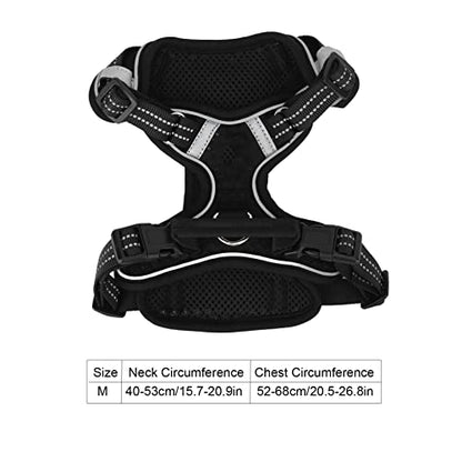 ZJchao Ergonomic Reflective Dog Harness with Breathable Mesh & Cushioned Straps for Small to Large Breeds – Secure, Comfortable Walks