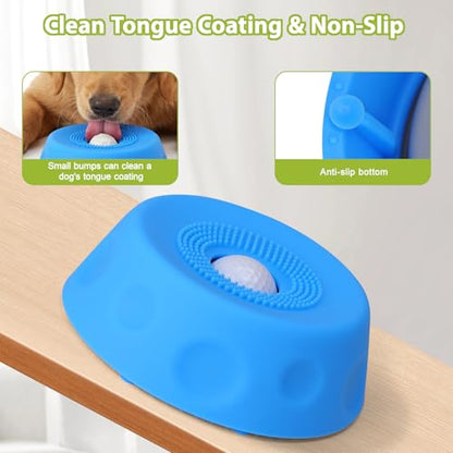 Slow Feeder Dog Lick Sphere Bowl for Liquid Treat, Interactive Large Capacity Non-Slip Dog Licking Toy & Lick Bowl for Small, Medium, Large Breeds