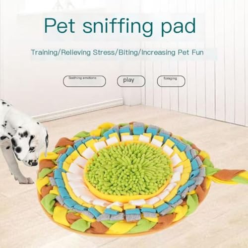 EVERZONE Snuffle Mat for Dogs, 31.5“ x 19” Soft Fleece Puzzle Blanket for Small Dogs and Cats, Mentally Stimulating Toys for Dogs, Slow Feeder for Natural Foraging Skills
