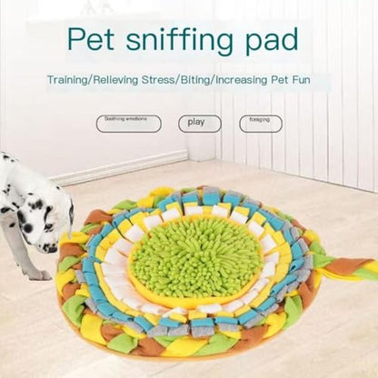 EVERZONE Snuffle Mat for Dogs, 31.5“ x 19” Soft Fleece Puzzle Blanket for Small Dogs and Cats, Mentally Stimulating Toys for Dogs, Slow Feeder for Natural Foraging Skills