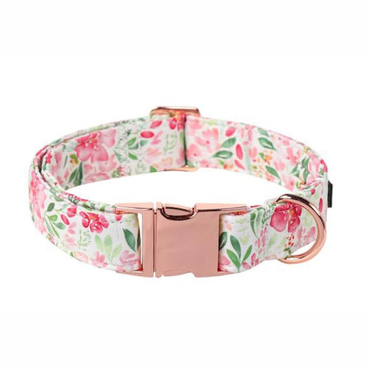 Lionet Paws Dog Collar, Comfortable Adjustable Cute Collar with Metal Buckle for Male Female Puppies, Pink Flower, XS, Neck 8-12 inches - color: Pink Flower, size: X-Small (Pack of 1)