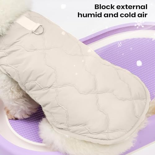 Dog Jacket - Insulated Waterproof Fleece Lined Garment, Outdoor Warmth Shield, Lightweight Secure Fit, Zipper Closure Breathable Fabric Pets Outfit, Hiking Camping Holiday Season Travel - color: BeigeXL