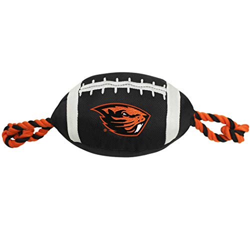 Pets First NCAA Nylon Football Dog Toy - color: Oregon State Beavers