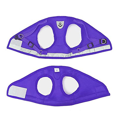 Dog Harness and Leash Set for Walking, Soft Mesh Adjustable Easy Control Lightweight Cat Vest Harnesses with Reflective Strips, Escape Proof Small Dogs Cats Vests - color: Purple, size: X-Small