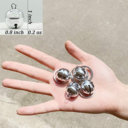 4 Cat Bells, Copper Bell for Dog and Cat Collar, Pet Tracker Training Bells for Small Medium Large Dogs(Silver) - color: Silver