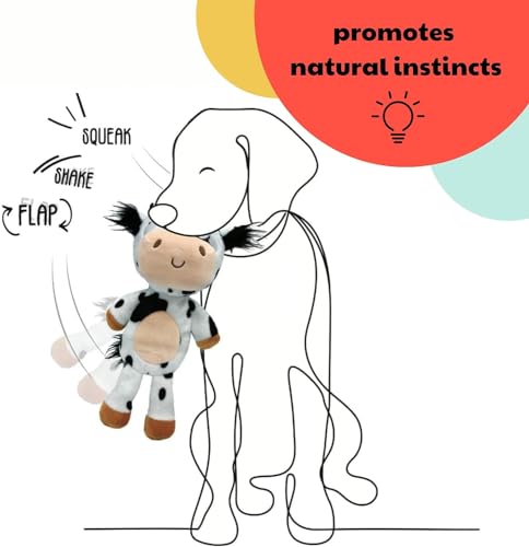 Huxley & Kent Slappies for Dogs | Squiggly Squid (Small) | Squeak & Shake Dog Toy | No Stuff Squeaky Toy, TPR Ball in Head | Simulates Hunting Nature for Dogs - size: Small, style: Squiggly Squid