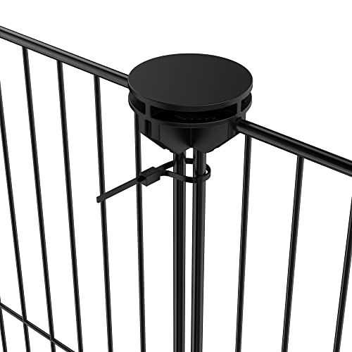HOMIDEC Pet Playpen,Small Animals Cage DIY Wire Portable Yard Fence with Door for Indoor/Outdoor Use,Puppies,Kitties,Bunny,Turtle 48" x 24" x 16" - style: Black