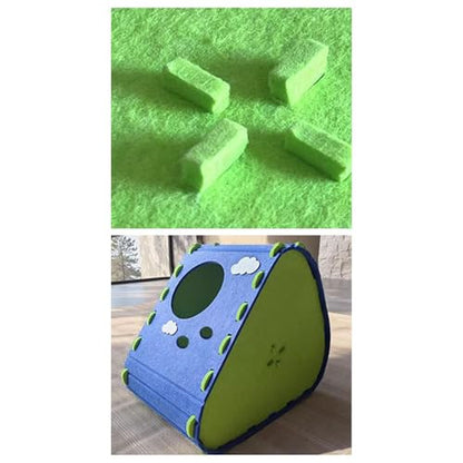 Felt Cat House Hideaway Sturdy Furniture Protector Pet Sleeping Bed Grinding Claw Cozy Portable Practical Cat Bed Cave- Blue - color: Blue