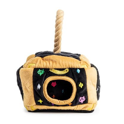 Haute Diggity Dog Chewy Vuiton Trunk Puzzle with 3 Plush Squeaky Dog Toys, Soft Durable Designer-Inspired Stuffed Puppy Chew Toys for Small & Medium Dogs, Machine-Washable (Black Monogram) One Size - color: Black Trunk, size: One Size