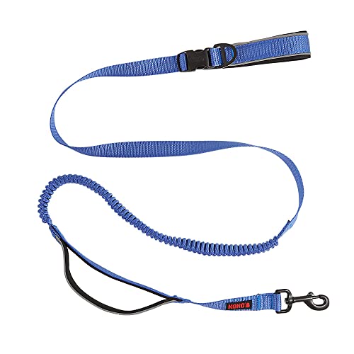KONG Reflective Shock Absorbing Hands-Free Bungee Dog Leash 6' (Blue)