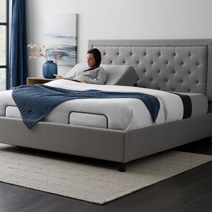 Lucid L600 Adjustable Bed Base Frame - Twin XL - Zero Gravity - Bluetooth - Companion App - Head and Foot Incline - Interactive Dual Massage - Under Bed Lighting - Wireless Remote - Dual USB Ports - size: Twin XL, style: L600