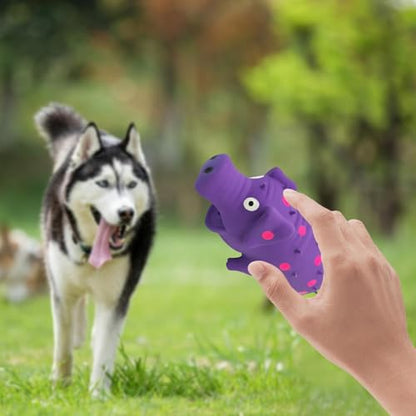 Gralara Squeaky Dog Toy Dog Chews Toy Accessory Entertainment Training for Aggressive Chewers Interactive for Small Large Breed Dogs, Purple - color: Purple