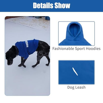 BINGPET Security Dog Hoodies Puppy Sweater Cold Weather Dog Coats Soft Brushed Fleece Pet Clothes Hooded Sweatshirt for Dog Cat - color: #1 Royal Blue(Security), size: X-Small (All Breed Sizes)