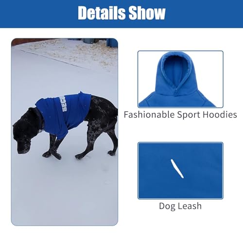 BINGPET BA1002-1 Security Patterns Printed Puppy Pet Hoodie Dog Clothes Medium - color: #1 Royal Blue(Security), size: Medium (All Breed Sizes)