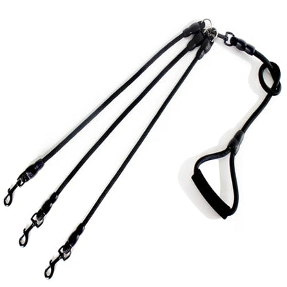 3 in 1 Durable Nylon Dog Leash with Padded Handle, 360° Swivel No Tangle Climbing Rope Removable Pet Traction Rope, Lead for Medium Large Dogs Black - color: Black
