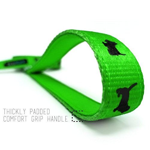 EcoBark Teacup Dog Leash - Soft & Reflective Toy Breed Leashes with Padded Handle - Strong & Durable - Training and Pulling for Tiny & Small Dogs (Green) - color: Green, size: 6 ft x 5/8 in - Thinnest Width