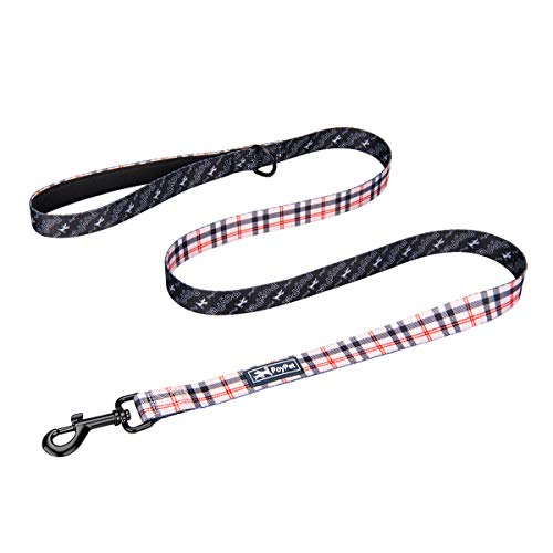 PoyPet 5 Feet Dog Leash with Padded Handle for Small Medium and Large Dogs(Checkered Beige) - color: Checkered Beige - 1 Handle