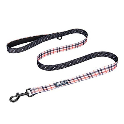 PoyPet 5 Feet Dog Leash with Padded Handle for Small Medium and Large Dogs(Checkered Beige) - color: Checkered Beige - 1 Handle