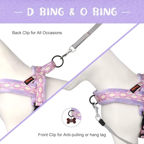 Didog No Pull Dog Harness with Soft Padded, Easy Walk Dog Harness with Quick Release Buckle, Adjustable & Reflective Pet Harness with Soft Padded for Medium Large Dogs (L:Chest 26-33", Purple) - color: Purple, size: L:Chest 26-33", Fit 40-65 lbs