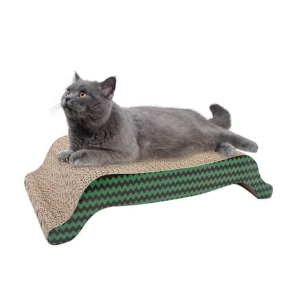 PAWISE Cat Scratcher – Reversible Cardboard Scratching Pad, Durable Cat Scratch Bowl & Bed, Interactive Scratcher for Indoor Cats & Kittens (17X8.5-1) - size: 17X8.5-1