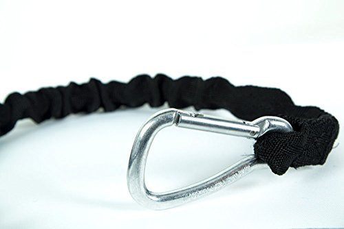Neewa Tug Line with Bungee (1.5m (5ft), Black), To Run with Your Dog, Hands-Free Dog Leash - size: 1.5 - 2.0 m