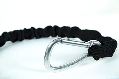 Neewa Tug Line with Bungee (1.5m (5ft), Black), To Run with Your Dog, Hands-Free Dog Leash - size: 1.5 - 2.0 m