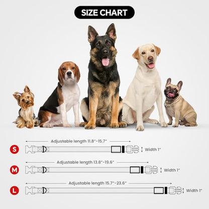 Reflective Dog Collar with Quick Release Buckle - Metal Ring - Adjustable Soft Neoprene Padded Basic Dog Collar for Small Medium Large Dogs (Red, Small :Width 1",Neck 11.8-15.7") - color: Red, size: Small