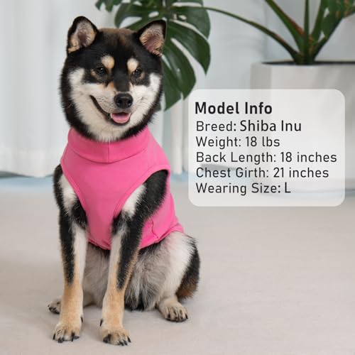 KYEESE 2Pack Dog Sweater Turtleneck Pets Coats Warm Stretchy Pet Sweatshirt Pullover Small Pet Sweaters Soft Dogs Clothes Dog Sweaters for Small Dogs Girl - color: 8# Pink+Pink Stripe, size: Small (4-7lbs)
