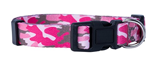 Native Pup Pink Camo Dog Collar - Tactical Military Camouflage for Girl Dogs for Female Puppy- Durable Nylon- Unique Girly Urban Design- Adjustable to Fit Small Large Breed (Small, Pink) - color: Pink, size: Small (Pack of 1)