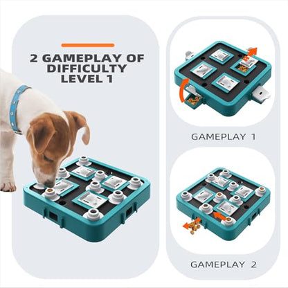 Dog Puzzle Toy Mental Stimulation - Level 3 in 1 Dogs Food Feeder Puzzle, Dog Treat Puzzle Feeder (Advanced-Mars Green Board) - color: Level 3 in 1-Advanced-Mars Green Board
