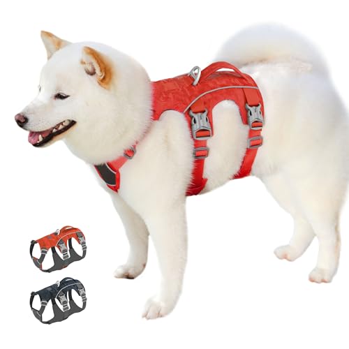 Escape Proof Dog Harness Small Sized Dog, Lightweight Full Body Pet Vest with Lift Handle & Leash Clip, Reflective Adjustable No Slip Dog Harness for Daily Walking(Red,Chest:16-27") - color: Red, size: S: Chest 16-27", Fit 12-25 lbs