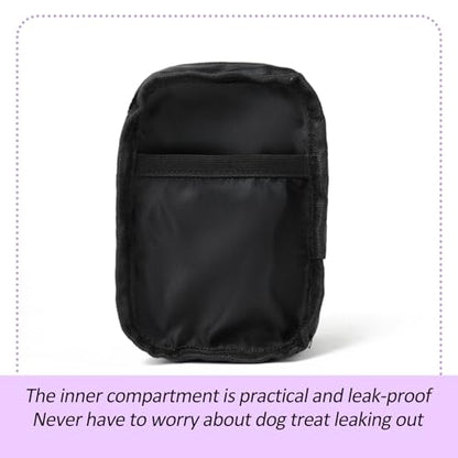 Small Treat Pouch with Dog Bags Dispenser, Portable Walking Bags, Purple - color: Purple