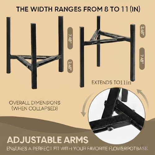 Adjustable Width Dog Bowl Holder - Single Bowl Feeder for Medium to Large Breed Dogs, fits Bowls from 8-11 inches, Sturdy Metal Construction, Ergonomic Design (Bowl not Included) (1-Pack) - size: 1-Pack