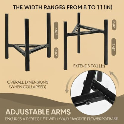 Adjustable Width Dog Bowl Holder - Single Bowl Feeder for Medium to Large Breed Dogs, fits Bowls from 8-11 inches, Sturdy Metal Construction, Ergonomic Design (Bowl not Included) (2Pack) - size: 2Pack