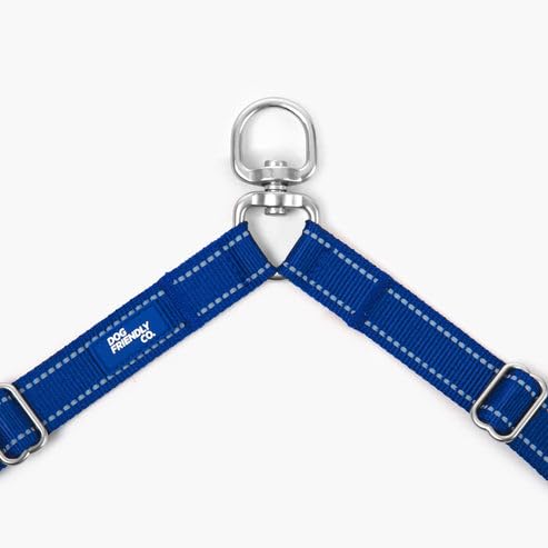 Dog Friendly Co. Leash Splitter | Walk Two Dogs | Complete Control - 360° Swivel, Tangle Free, Adjustable Length, Reflective Webbing, Heavy Duty Clips (Classic Blue) - color: Classic Blue