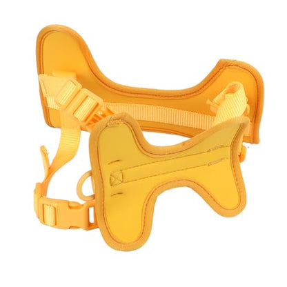 Adjustable Soft Breathable Escape Proof Dog Vest Harness, Pet Chest Harness for Small Dogs and Puppies, Bright Color Safety Design with Dual D Rings for Walking and (S) - color: Yellow