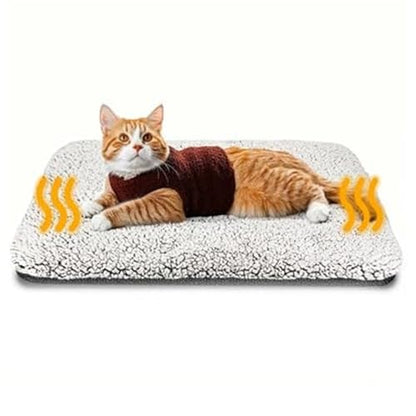 Self Warming Cat Bed Thermal, Cozy Self-Heating Pet Bed, Non-Slip Washable, Extra Warm Thermal Pet Pad with Removable Washable Cover for Indoor Outdoor Pets (Small:16x20 in) - size: Small:16x20 in