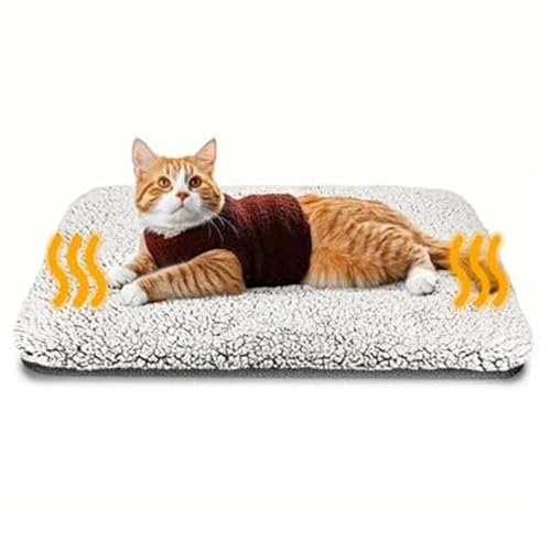 Self Warming Cat Bed Thermal, Cozy Self-Heating Pet Bed, Non-Slip Washable, Extra Warm Thermal Pet Pad with Removable Washable Cover for Indoor Outdoor Pets (XX-Large:18x24 in) - size: XX-Large:18x24 in