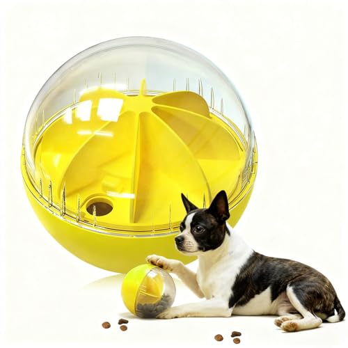 5.6 inch Dog Treat Ball, Puzzles, Herding Ball for All Dog Breeds, Interactive Dogs Toy & Treat Dispenser, Keep Them Busy, Enrichment, Reduces Boredom, Stress & Hyperactivity